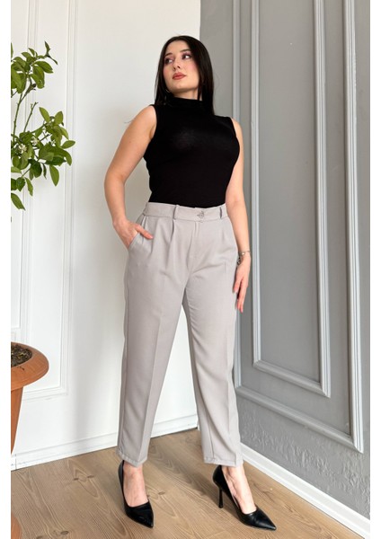Kadın Battal Düğmeli Pantolon 7730 indirimleri