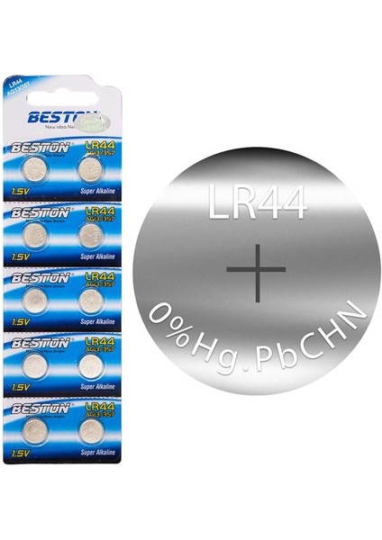 sht BST-LR44 Alkali̇n AG13/357 LR44 Düğme Pi̇l (10LU Paket) Byrnew