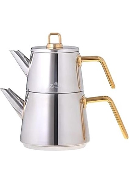 shtm Jumbo Doha Titanyum Gold Çaydanlık Byrnew