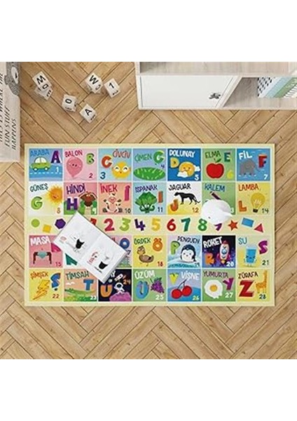 shtm Türkçe Kelime Öğretici Oyun Matı - Bebek Oyun Halısı Byrnew