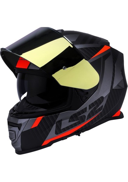 Storm 2 Racer Turuncu Kapalı Motosiklet Kaskı Gold Camlı fiyatları