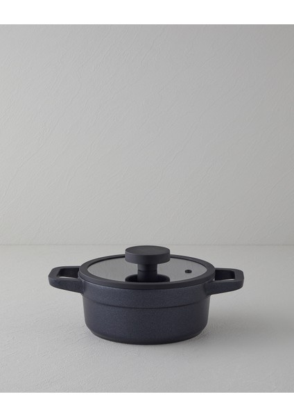 Prime Gusto Döküm Derin Tencere 20 cm Siyah