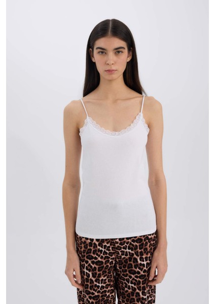 Regular Fit Pamuklu Atlet-Fall in Love Y5360AZ25SP