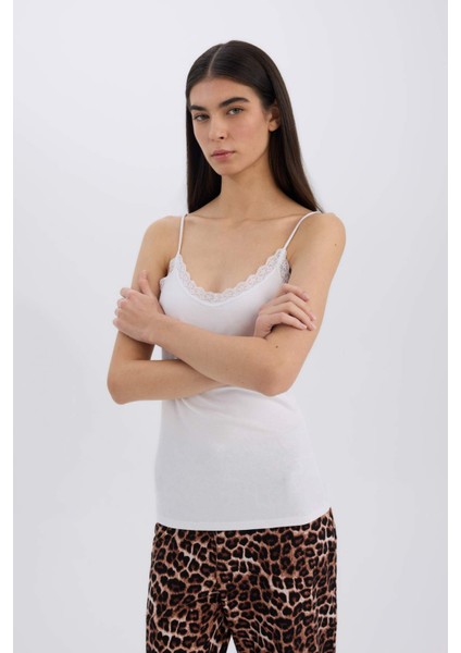 Regular Fit Pamuklu Atlet-Fall in Love Y5360AZ25SP