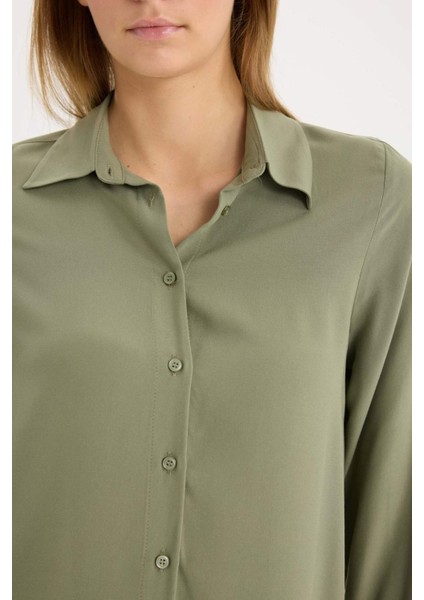 Regular Fit Basic Düz Uzun Kollu Siyah Gömlek Z6472AZ25SP indirimleri