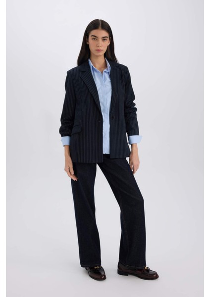 Oversize Geniş Kalıp Kruvaze Yaka Blazer Ceket A4173Ax24Au fiyatları