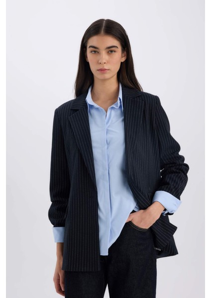 Oversize Geniş Kalıp Kruvaze Yaka Blazer Ceket A4173Ax24Au modelleri