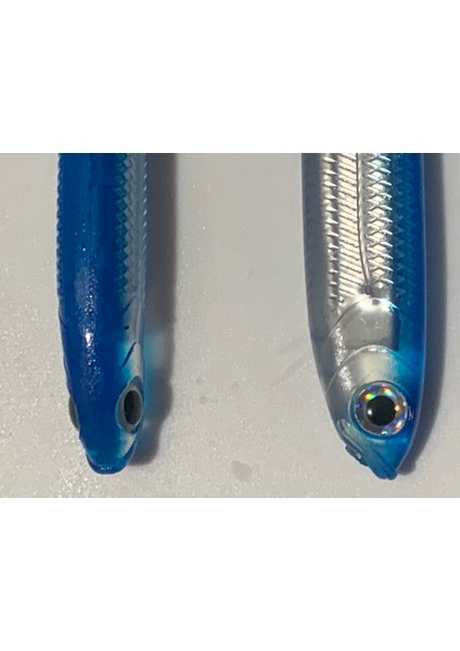 REAL FİSH Silikon Balık YEM 10 cm Büyük Boy Okyanus Mavisi Renk