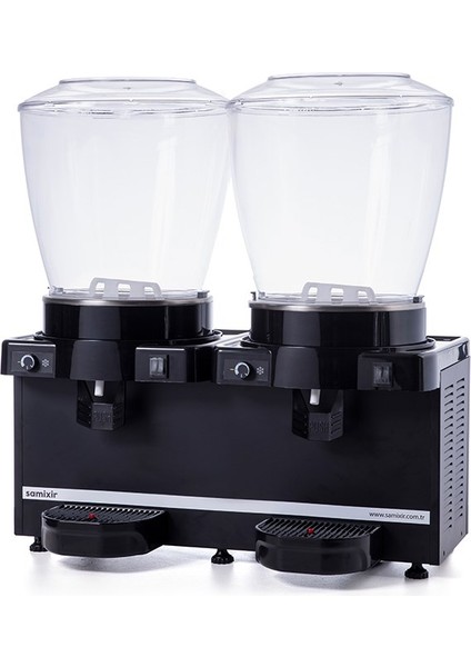 Samixir Panoramik Twin 22+22 Lt Karıştırıcılı Soğuk İçecek Makinesi MM44-AB