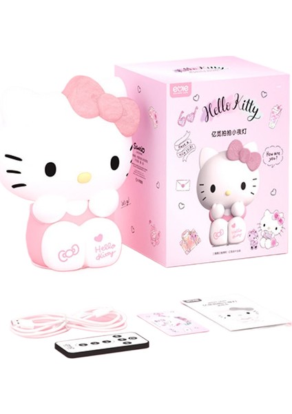 Sanrio Hello Kitty Gece Lambası Pat Işık Kt Kedi Silikon Komodin Atmosfer Doğum Günü si Kızlar (Yurt Dışından)