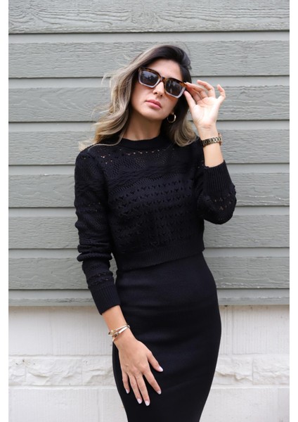 Siyah Ajurlu Kazak Elbise Takım fiyatları