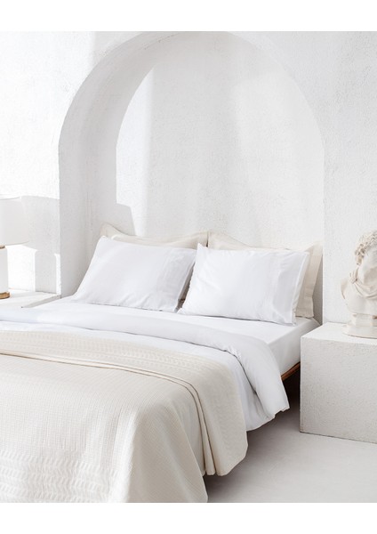 Rodez Çift Kişilik Yatak Örtüsü Seti - Beyaz - Yat Koleksiyon fiyatları