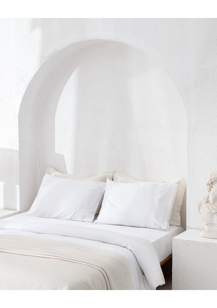 Rodez Çift Kişilik Yatak Örtüsü Seti - Beyaz - Yat Koleksiyon modelleri