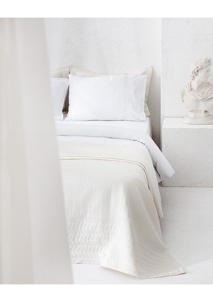Rodez Çift Kişilik Yatak Örtüsü Seti - Beyaz - Yat Koleksiyon fırsatları