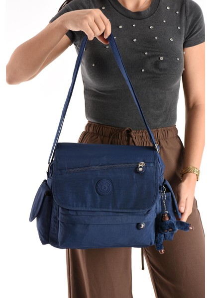 Çapraz Askılı Ultra Hafif Çok Cepli Bayan Omuz Çantası Laci (Model: 571-6N)