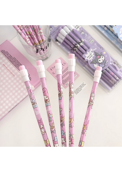 Sanrio Kurome Hb Kalem 12 Kalem Ve 1 Kalem Rulosu Kırtasiye Kutu Seti, Öğrenci Yazı Çizim Hb Kalem Eskiz Kalemi (Yurt Dışından) fırsatları