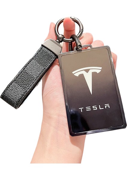 Tesla Anahtarlık Model3/Modely/Modelx/Y/Kart Için Erkekler Ve Kadınlar Için Anahtarlık Kılıfı (Tek Kabuk + Küçük Kolye Ucu) (Yurt Dışından)