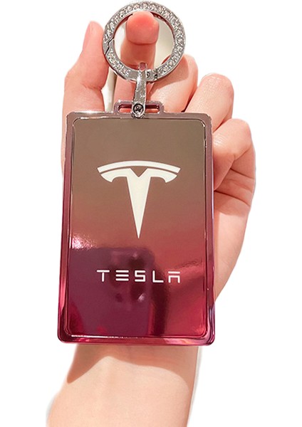 Tesla Anahtarlık Model3/Modely/Modelx/Y/Kart Için Erkekler Ve Kadınlar Için Anahtarlık Kılıfı (Tek Kabuk + Halka) (Yurt Dışından)