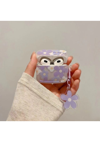 Dalga Mor Çiçekler Niş Uygulanabilir Airpods Apple Kulaklık Kılıfı Fotoğraf Çerçevesi Üç Boyutlu (Airpods 1/2) (Yurt Dışından) fiyatları