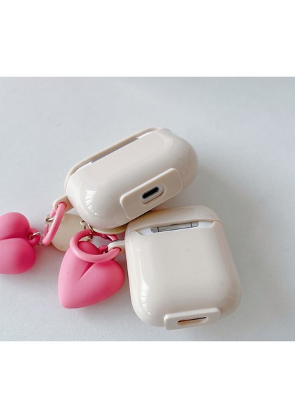 Gülen Pembe Aşk Airpods Kulaklık Kılıfı Apple Şeker Rengi Için Bluetooth Koruyucu Kapak (Airpods 1/2) (Yurt Dışından)