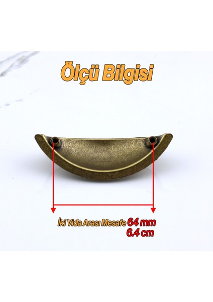 Eskitme Antik Sarı Mobilya Mutfak Dolabı Çekmece Dolap Kulpları Kulpu Kulb Midye Çanak Tas 64 mm fırsatları