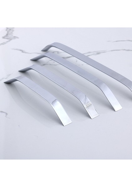 Şahin Krom Gümüş Metal Kulp 224 mm - 22.4 cm Mobilya Çekmece Mutfak Dolabı Dolap Kulpları Kulb Kulpu fırsatları