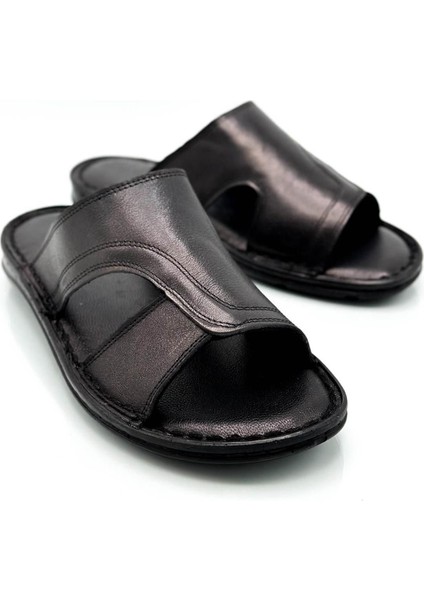 Gerçek Deri Erkek Terlik Hafif Terlik Deri A Siyah fırsatları