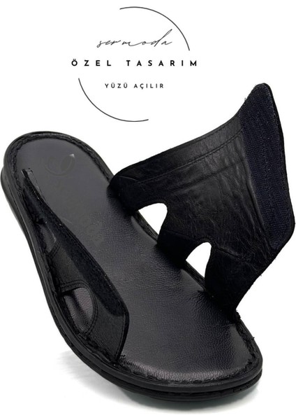 Gerçek Deri Erkek Terlik Hafif Terlik Deri C Siyah fiyatları