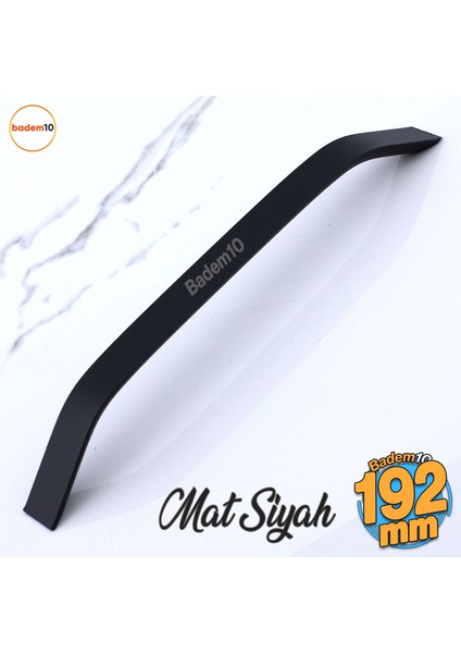 Şahin Siyah Metal Kulp 192 mm - 19.2 cm Mobilya Çekmece Mutfak Dolabı Dolap Kulpları Kulbu Kulpu