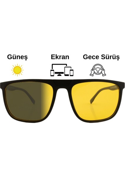 Antifar Fotokromik 3in1 Gözlük | Gece Sürüş | Ekran | Güneş | TS023