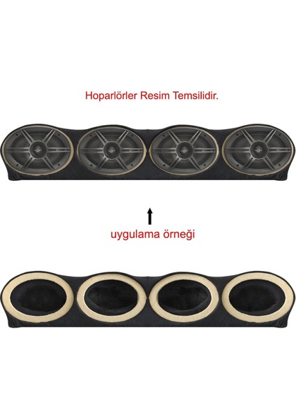 4lü Universal Pandizot Cadde Tipi Oval 6x9 Inç Halkalı Azn