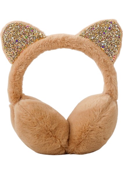 Payetli Kedi Kulaklı Çocuk Sıcak Kulak Manşonları Modelleme Peluş Kulak Manşonları Kış Soğuk Öğrenciler Kulak Örtüsü Sıcaklık (Yurt Dışından)