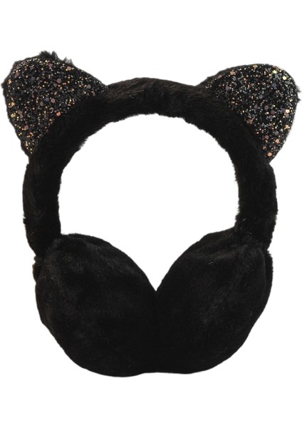 Payetli Kedi Kulaklı Çocuk Sıcak Kulak Manşonları Modelleme Peluş Kulak Manşonları Kış Soğuk Öğrenciler Kulak Örtüsü Sıcaklık (Yurt Dışından)