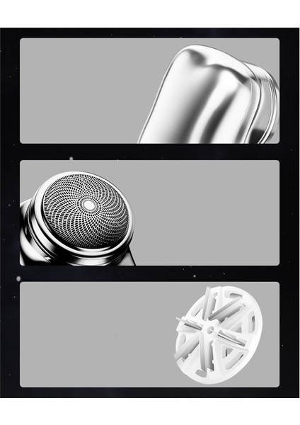 Taşınabilir Elektrikli Tıraş Makinesi Yeni Yükseltilmiş Mini Erkek Elektrikli Siyah (Yurt Dışından)