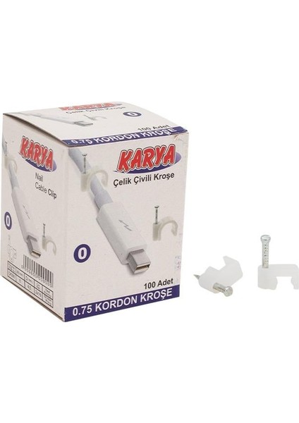 0 Numara 4 mm Kroşe (100LÜ Paket)(0.75 Yassı Kablolar Için)