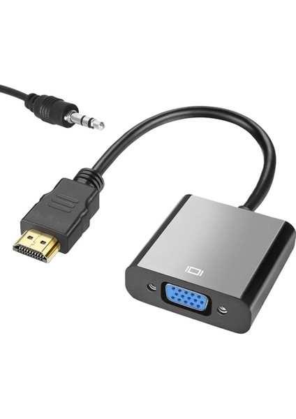 G-537L HDMI To VGA Çevirici Adaptör Ses Çıkışlı