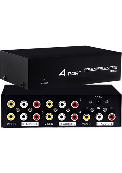 PM-4831 4 Port Vıdeo Audıo Splıtter Dağıtıcı