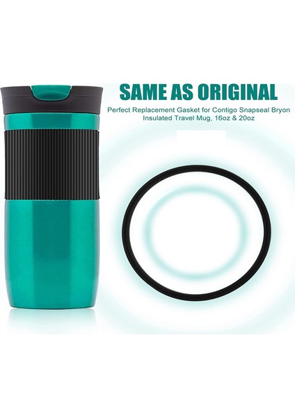 10 Adet Kauçuk Kapak Contaları 16&20OZ Contigo Kupalar Için Sızdırmaz Contalar (Yurt Dışından)