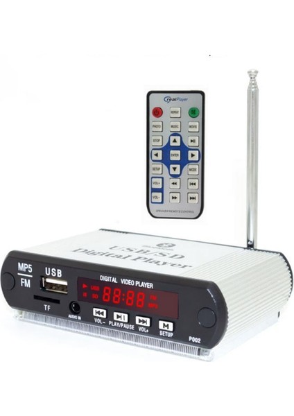 Magıcvoıce SS-105 Mp5 Usb/sd/mmc/bluetooth Kumandalı Oto Teyp Çevirici Kasalı Model (5V/12V)