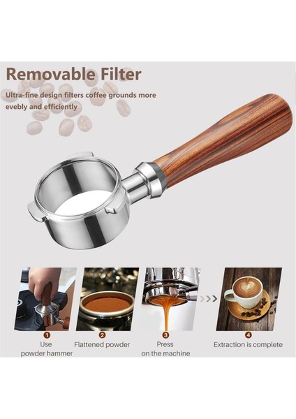 Dipsiz Porta Filtre 51 Mm, 3 Kulaklı Dipsiz Porta Filtre (Yurt Dışından)