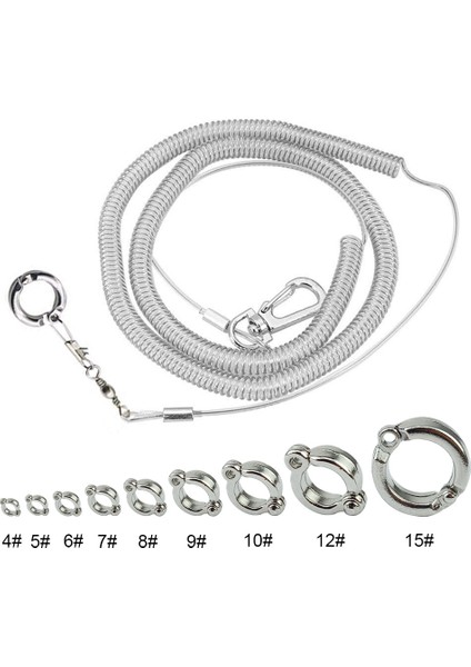 Ayak Halkası No5 - 3m Tarzı Tavus Kuşu Zincir Kayışı Isırma Önleyici Esnek Alaşım Bacak Halkası Çelik Tel Ip Papağan Eğitim Halatı (Yurt Dışından) modelleri