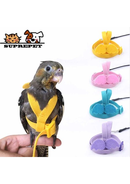 Sarı Stil Suprepet Papağan Eğitim Oyuncağı Papağan Uçma Askısı Ultra Hafif Uçma Çekiş Halatı Uçan Kuş Oyuncağı Elastik Halat Metal Toka (Yurt Dışından) fiyatları