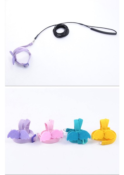 Sarı Stil 27X9CM Ayarlanabilir Papağan Kuş Koltuk Kemeri Eğitim Ipi Açık Hava Uçuş Koltuk Kemeri Kadife Dolaşan Kuş CA001 (Yurt Dışından)