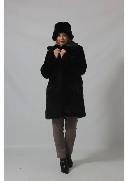 3240 Şapkalı Siyah Lüks Kaban indirimleri