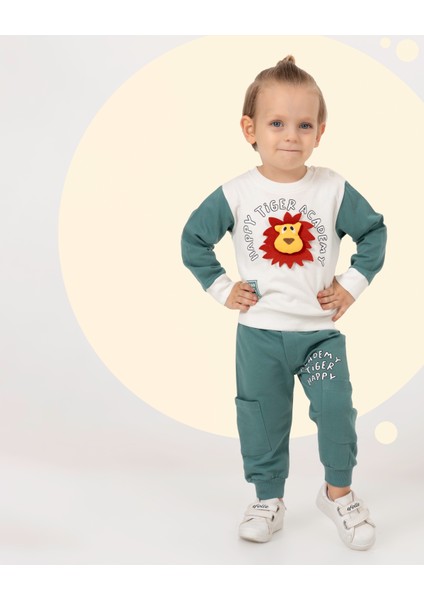 Erkek Bebek Leo Baskılı Pamuklu Ikili Spor Takım