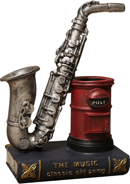 Saxophone Kalem Sahibi Ev Dekorasyonu Için Masaüstü Ornamentları (Yurt Dışından)