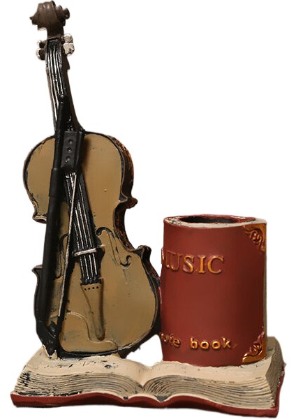Violin Kalem Sahibi Masaüstü Dekorasyonu Evi Dekorasyonu Için (Yurt Dışından)