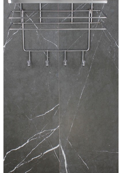 Lif Askılığı - Tüm Şampuanlıklara Uyumlu Krom Banyo Köşeliği Askısı Düzenleyici Havluluk fırsatları