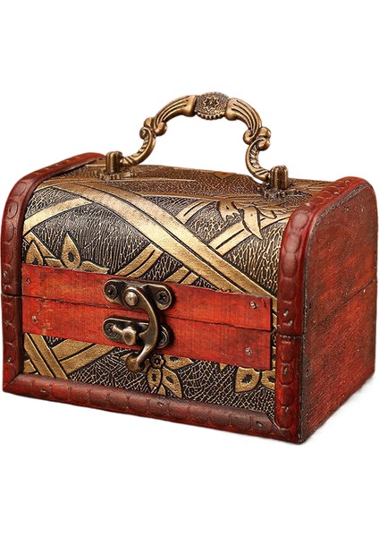 Vintage Wooden Paketleme Kutusu, Mücevher Depolama Kutusu, Narcissus Stili (Yurt Dışından)