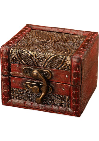 Retro Küçük Kare Kutusu, Depo Kutusu, El Yapılmış Vintage Ateş Propları, Masaüstü Ornamentları (Yurt Dışından)